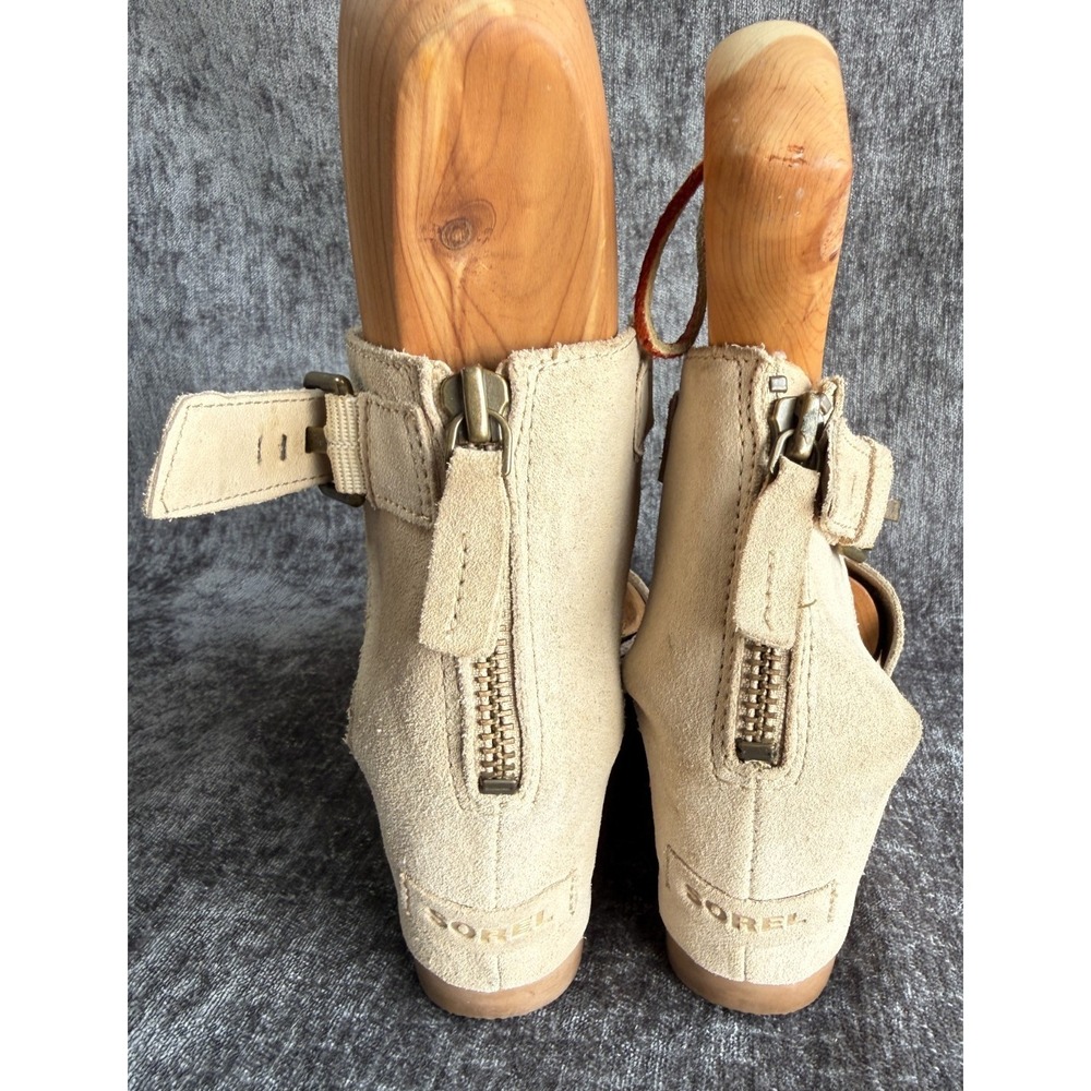 Sorel Womens Sz 10 Joanie II Tan Ankle Strap Wedge Sandal nl2833-241 - Picture 6 of 8
